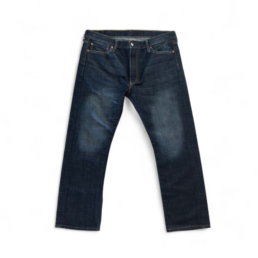 Levi's 513 Men's Slim Straight Leg Dark Blue Denim Jeans - Size 38 x 30
